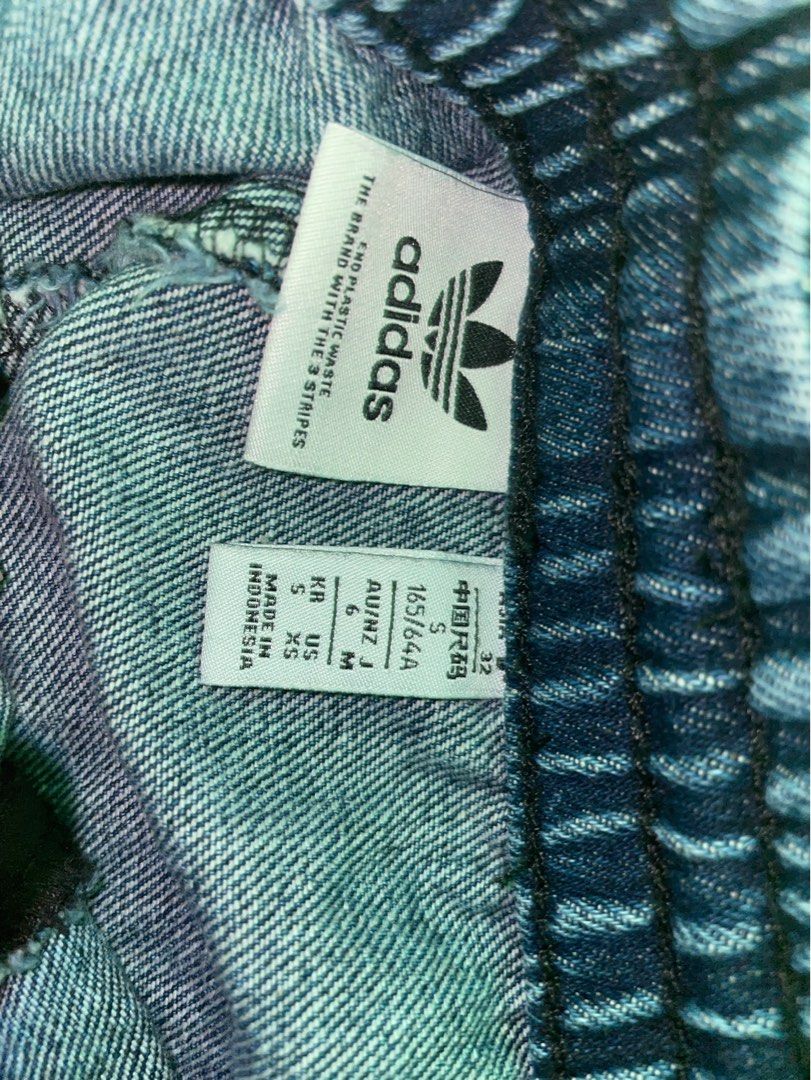 Adidas Mid Waist Denim Pants New