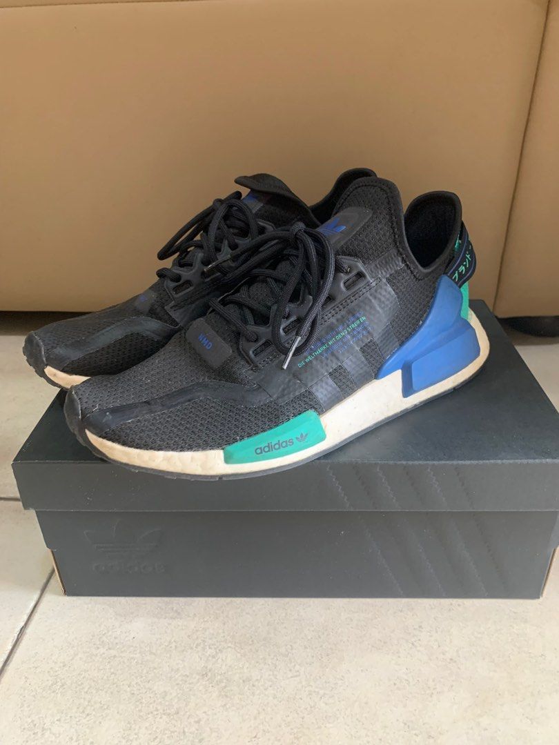 Adidas nmd green blue deals