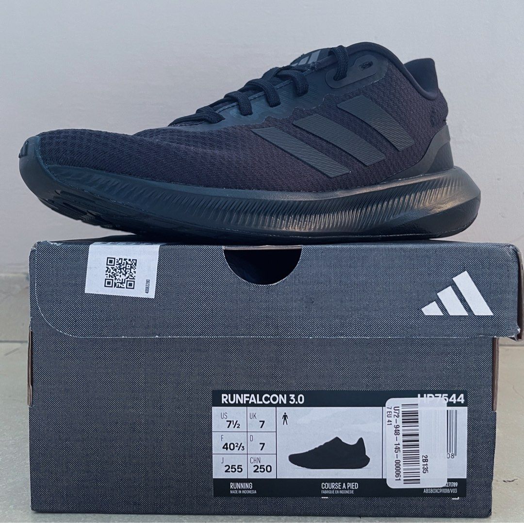 Adidas Runfalcon 3.0 - Core Black (running shoes), Men's Fashion, Footwear,  Casual shoes on Carousell