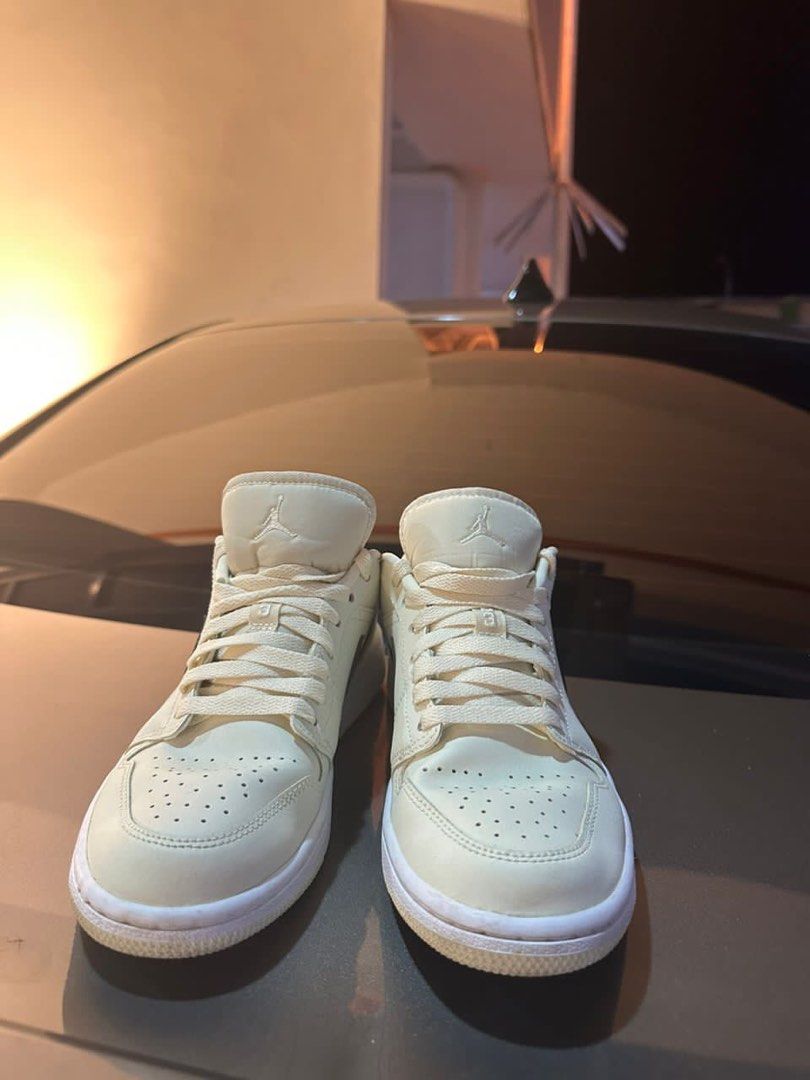 Air Jordan 1 low "Coconut Milk" sneakers, Men's Fashion, Footwear