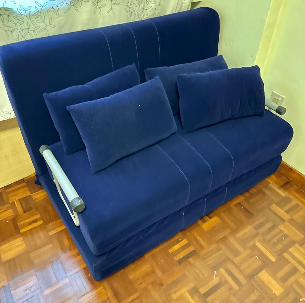 (Almost New) Foldable Double Sofa Bed, Furniture & Home Living