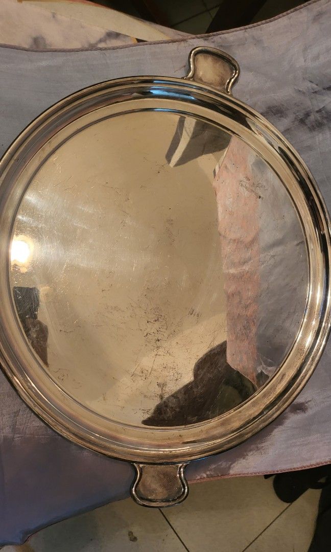 Antique 1930s Warranted Hard And Silver Soldered Tray on Carousell