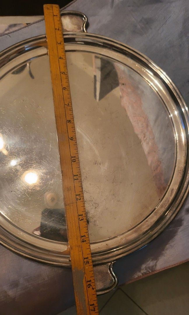 Antique 1930s Warranted Hard And Silver Soldered Tray on Carousell