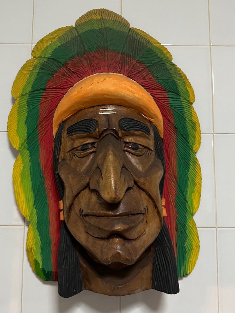 [Nego] Apache Solid Wood (Category: Wall Decor) located in Subang Jaya. Submitted by nyonya.subang (Listing ID 1236369286, Image 2). Description: One of a kind solid wood apache. Made from one piece of wood (not joint) and custom painted by hand. Very beautiful and special pieces. .