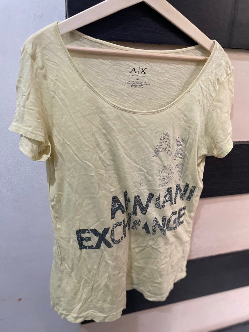 Armani Exchange yellow top on Carousell