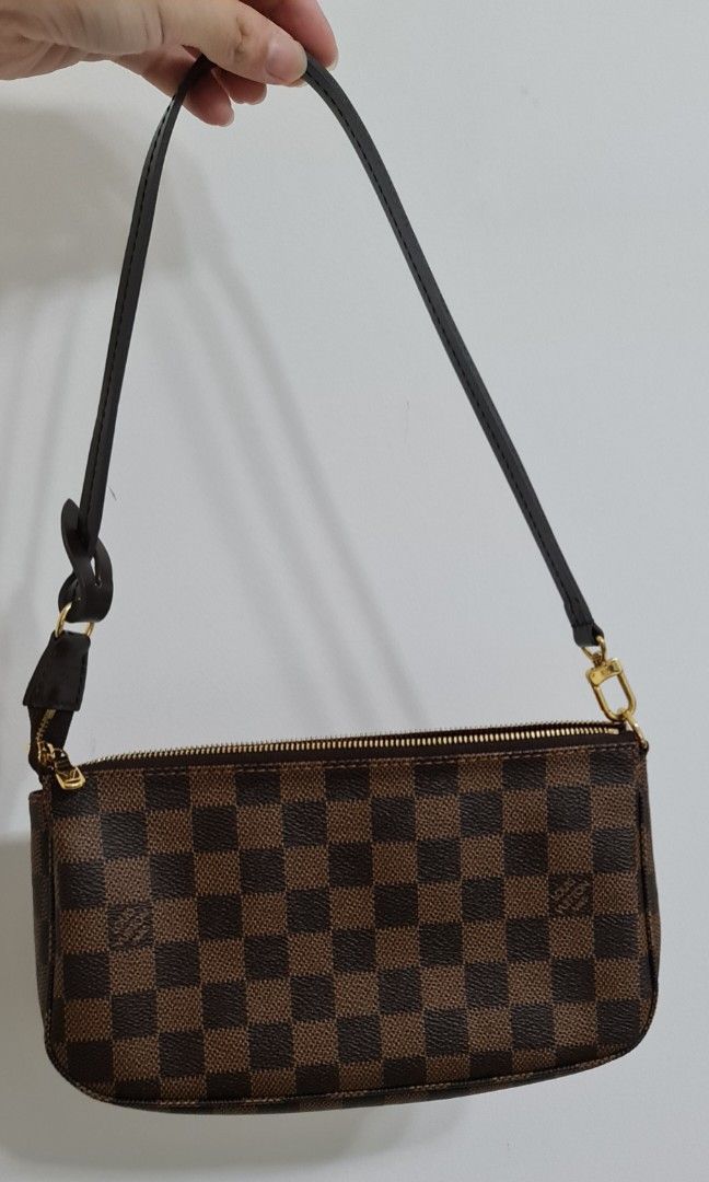 Authentic Louis Vuitton LV Pochette Accessories NM in Damier Ebene