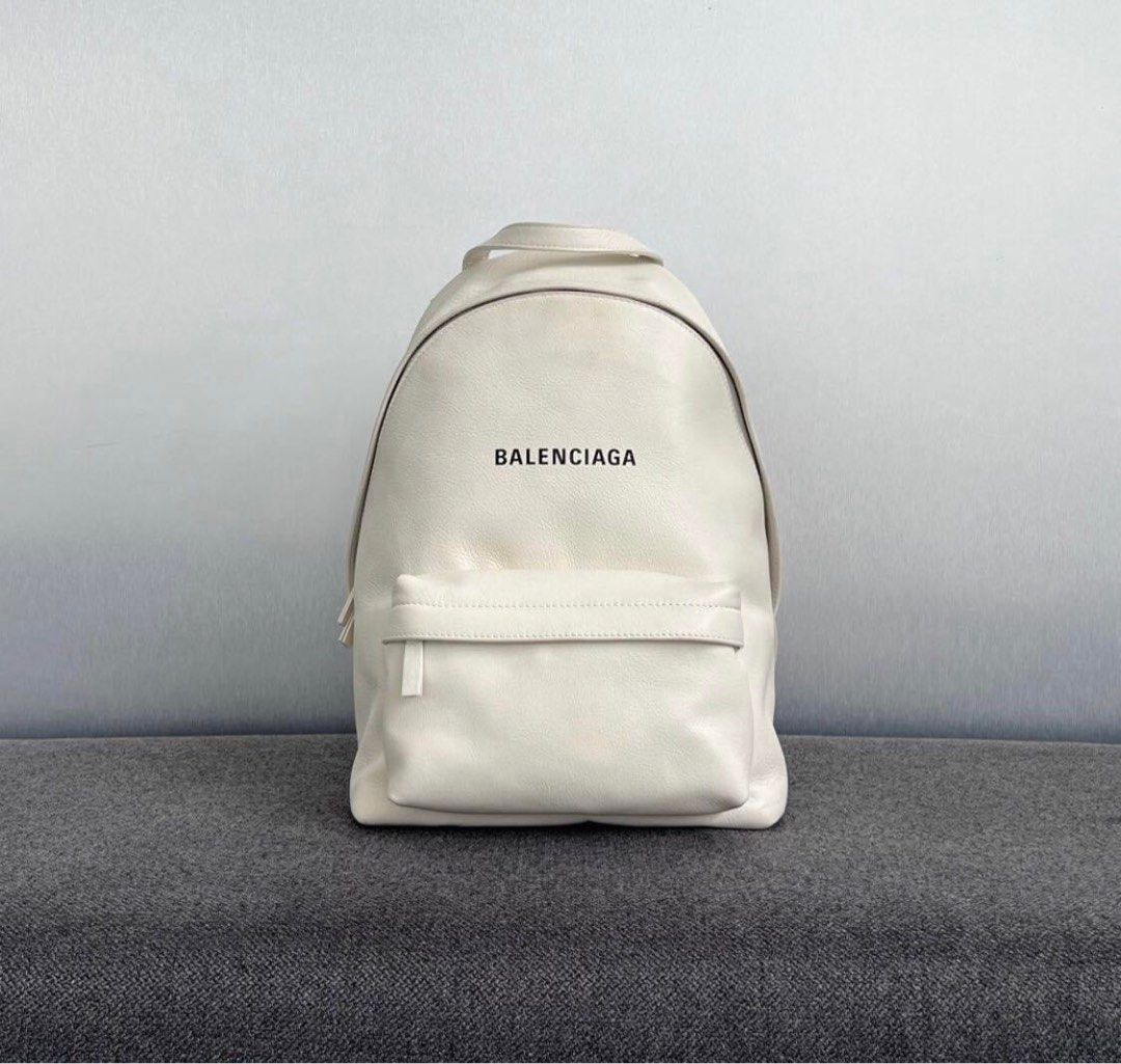 Balenciaga Backpack WhiteBlack Mens Ladies CanvasLeather Backpack B Rank  BALENCIAGA Used Ginzo  銀蔵オンライン