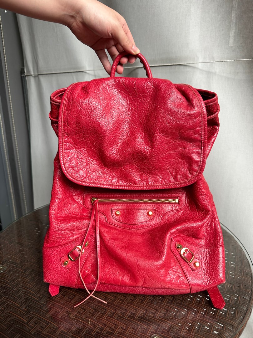 Balenciaga City Red Backpack