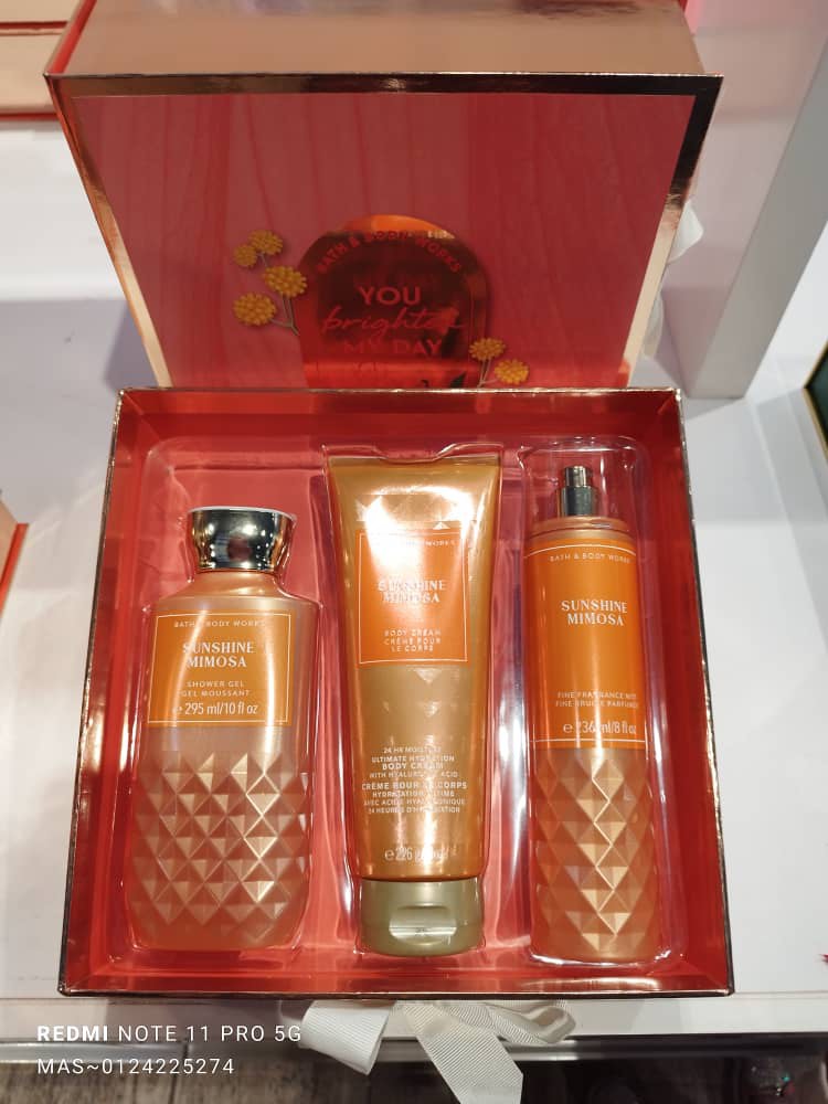 BATH & BODY WORKS SUNSHINE MIMOSA ORANGE GIFT SET