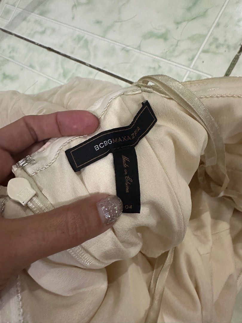 BCBG corset mesh dress (Category: Dresses) located in Binan City. Submitted by betchayboutique (Listing ID 1236326342, Image 3). Description: Has stains seen in pic (not too noticeable).