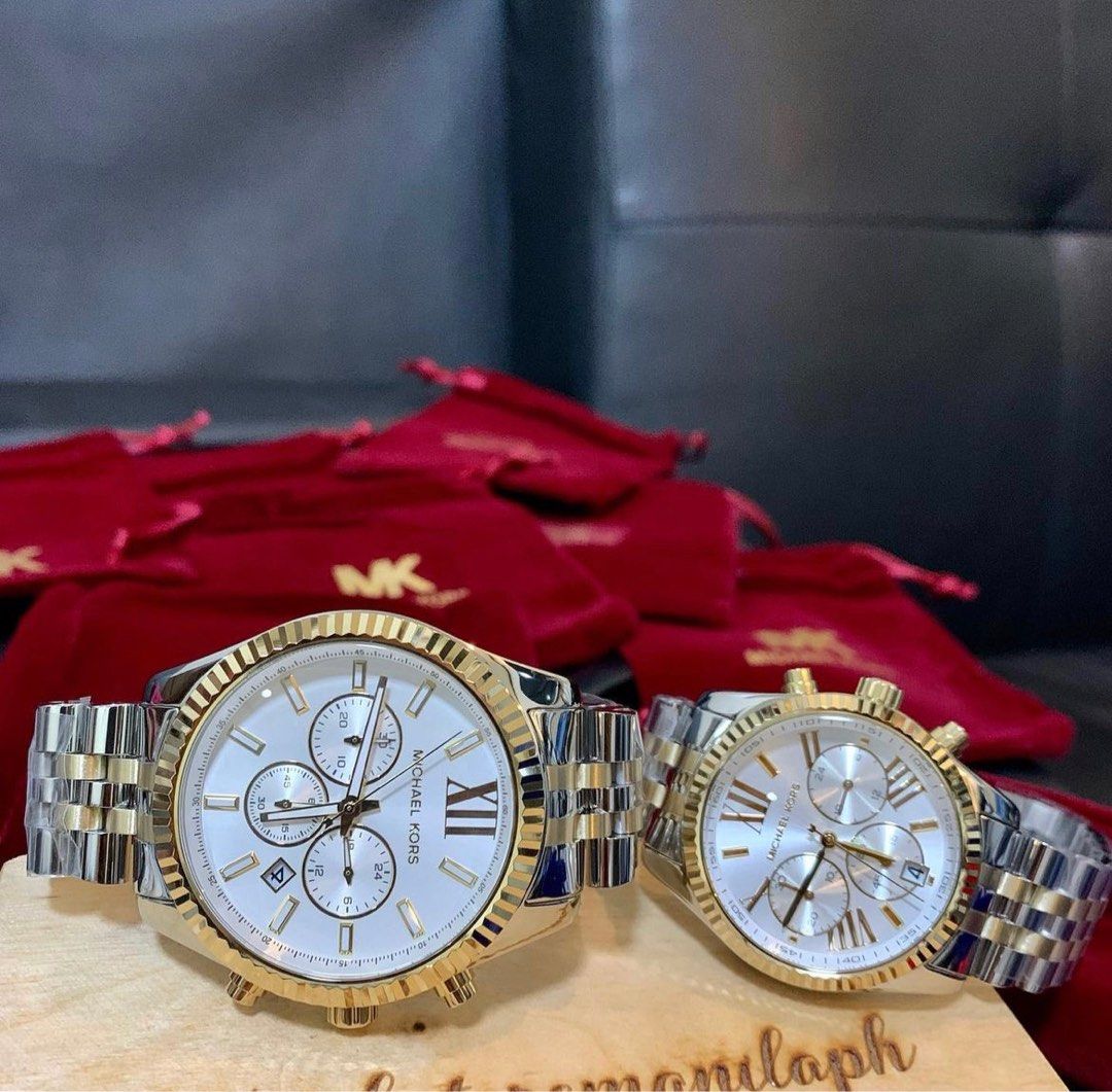 BIG SALE MK HIS HER COUPLE WATCH TWO TONE Luxury Watches on