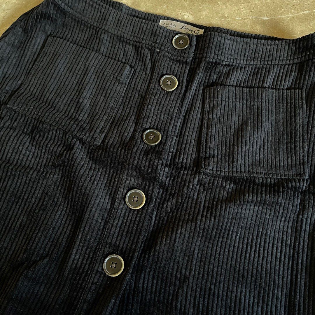 Black Corduroy Skirt Denim Co. New Women s Fashion Bottoms