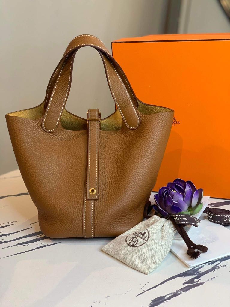 Hermes P18 Gris Meyer Taurillon Clemence Phw