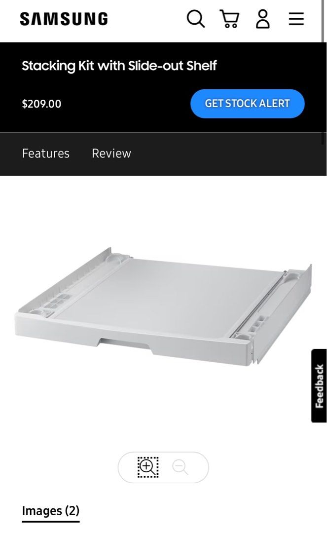 Samsung stacking kit with sales pull out shelf