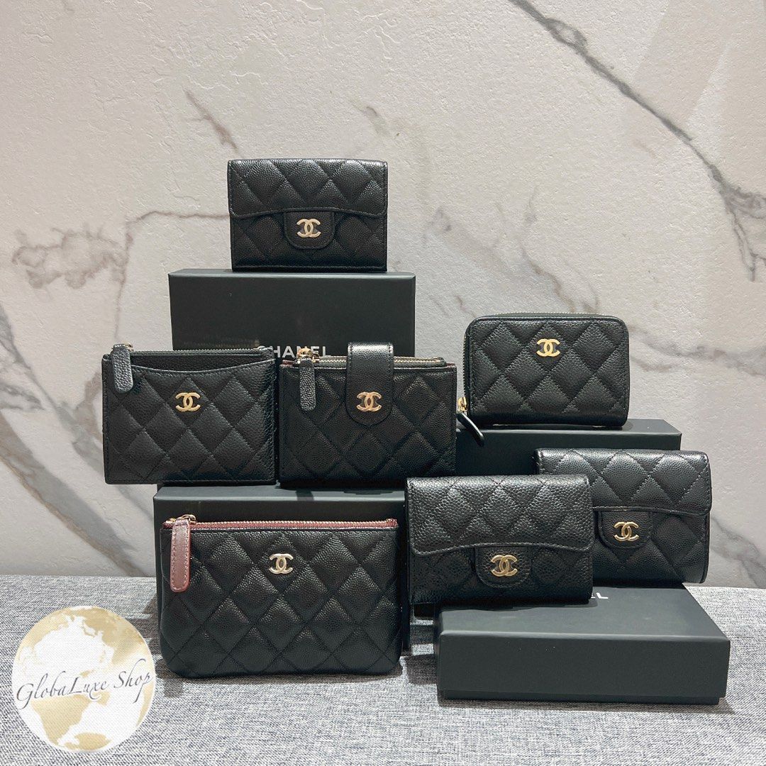 RARE! New Chanel Zip Cardholder, Luxury, Bags & Wallets on Carousell