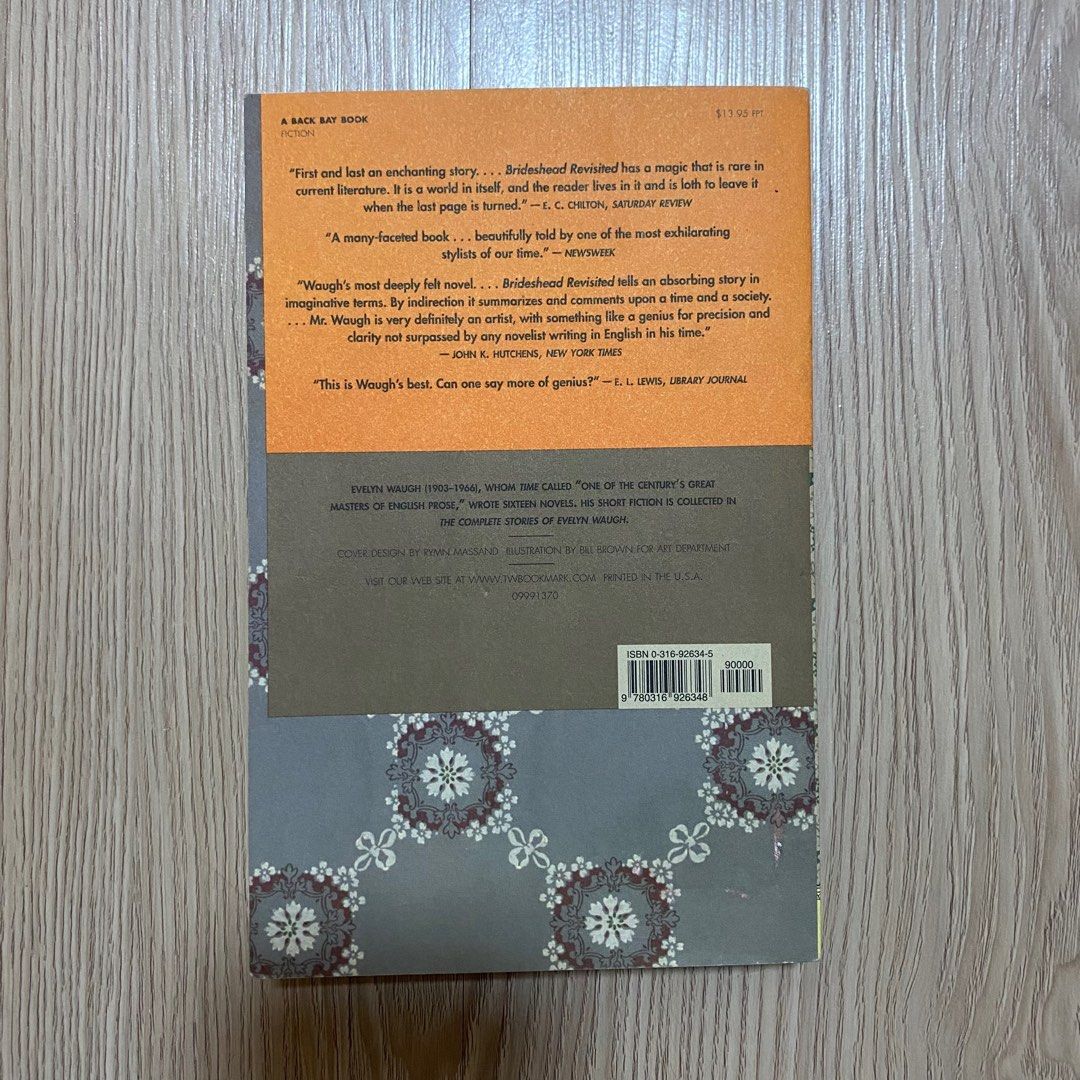 Brideshead revisited by Evelyn Waugh (Category: Storybooks) located in Cavite. Submitted by yang233 (Listing ID 1236249958, Image 2). Description: no writings and highlights mop: gcash, bank transfer, cod add 8% mod: direct ggx, j&t, shopee check out .