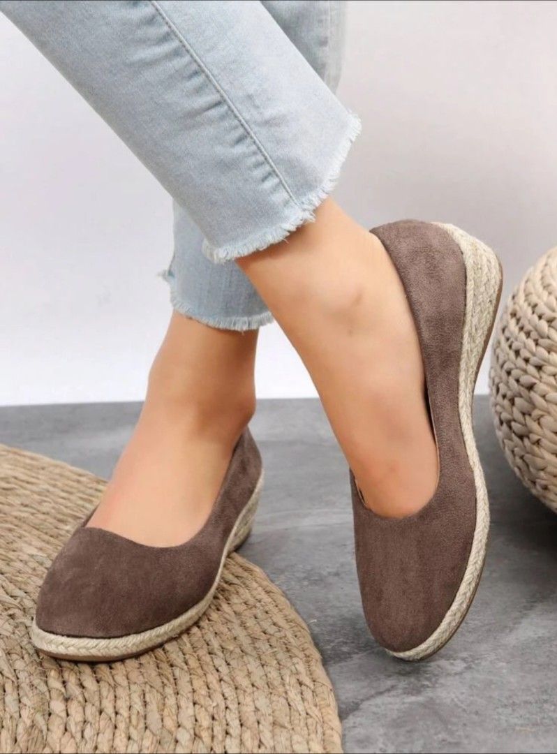 Faux suede on sale espadrille flats