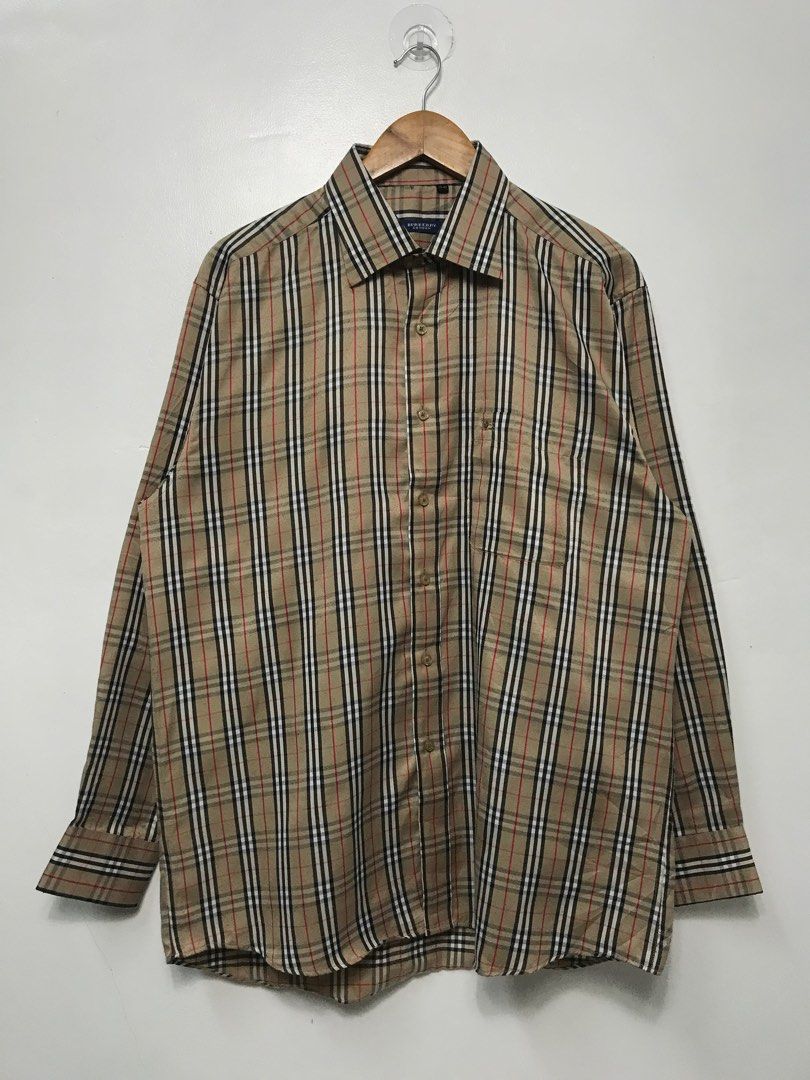 Burberry plaid button down hotsell