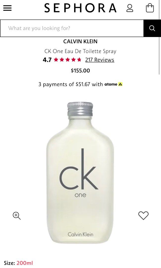 Calvin Klein Ck One Eau De Toilette Spray
