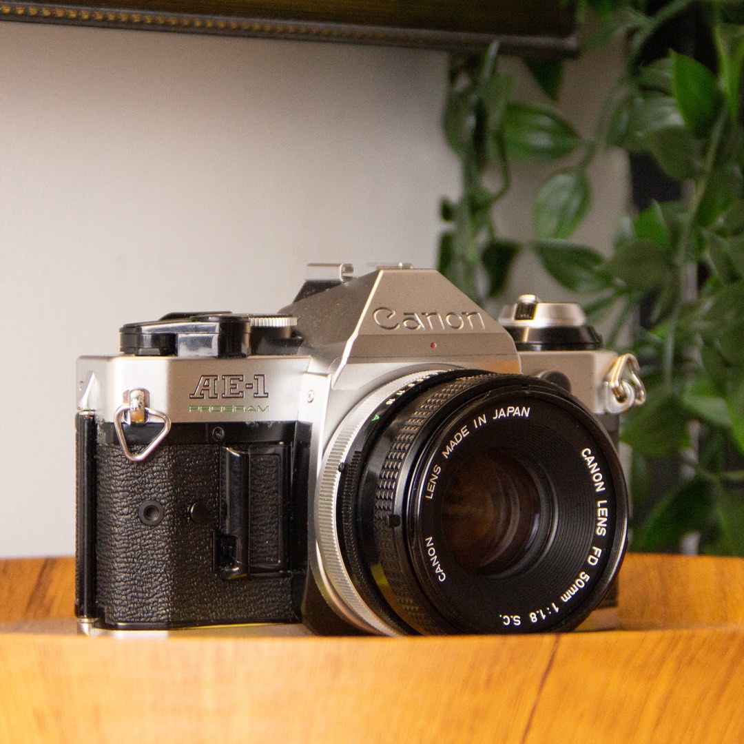 TESTED] Canon AE1 program SLR 35mm film camera + FD 50mm f1.8 OR