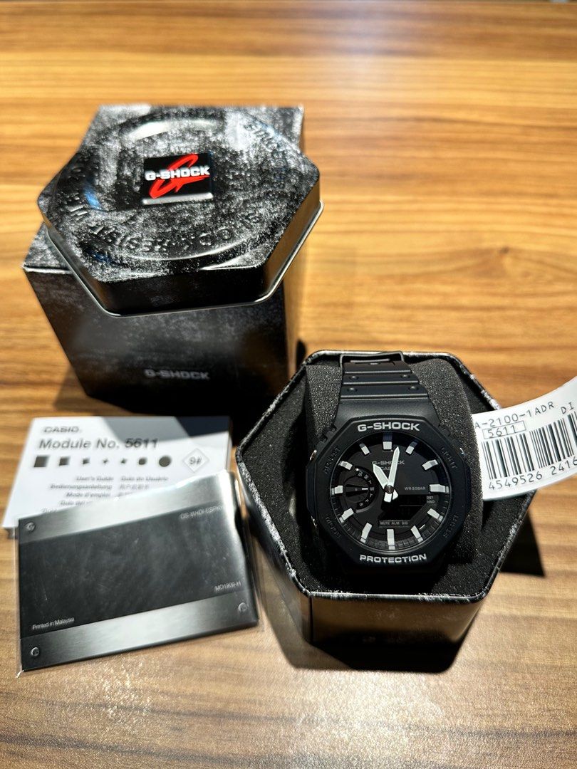 Casio G-Shock Carbon core Casioak black, Men's Fashion, Watches ...