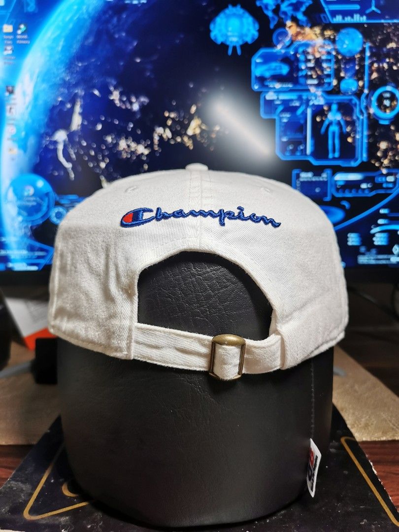 Champion Basic Logo Twill Cap Hat White Men s Fashion Watches