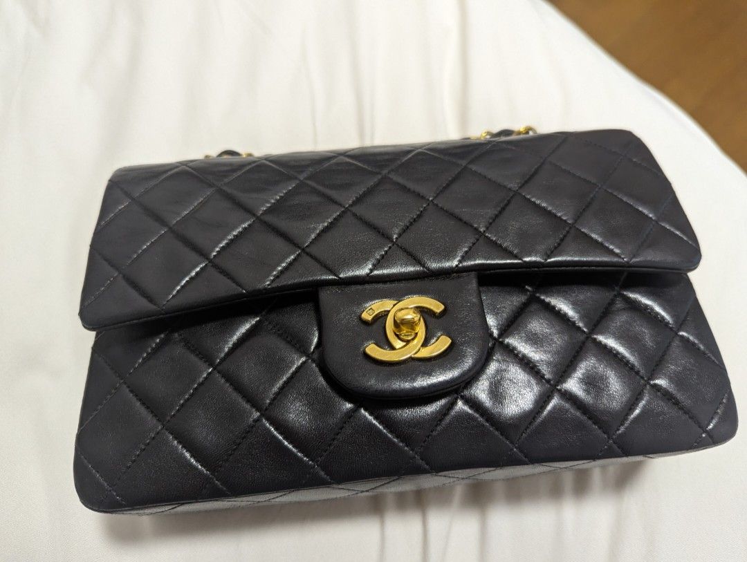 Chanel Classic Flap Bag (vintage) lambskin GHW, Luxury, Bags
