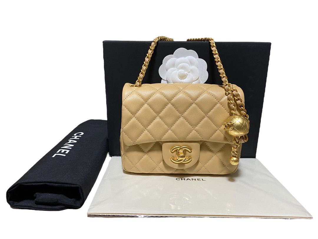 CHANEL, Bags, Chanel 222 Mini Flap Handbag With Pearl Crush Lambskin  Spring Summer Collection