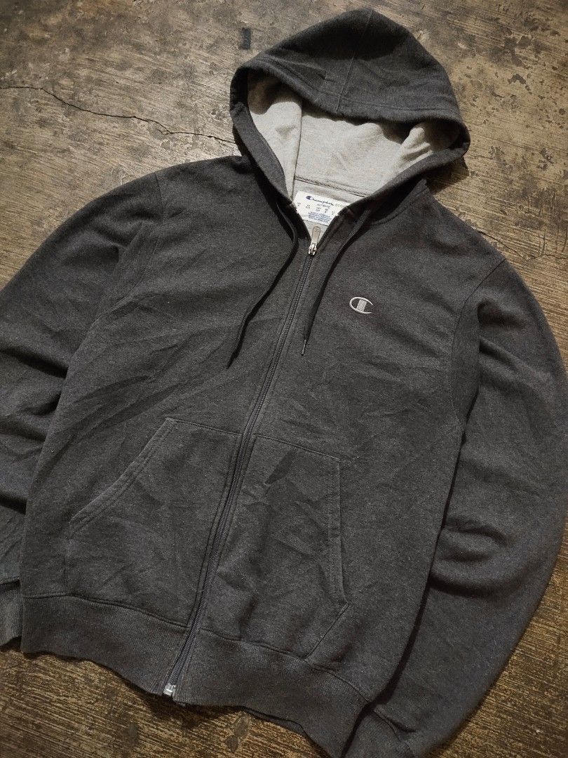 Champion charcoal hoodie hot sale