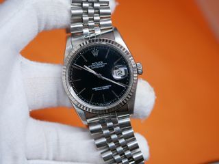 CHEAPEST Rolex Datejust 36mm 16234 White Gold Bezel Black Dial