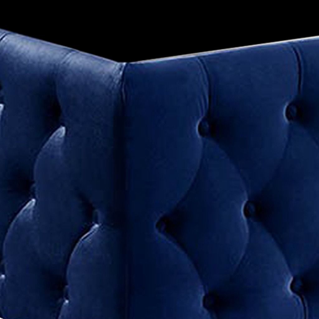 Chesterfield Coffee Table with Black Glass Top (FREE INSTALLATION