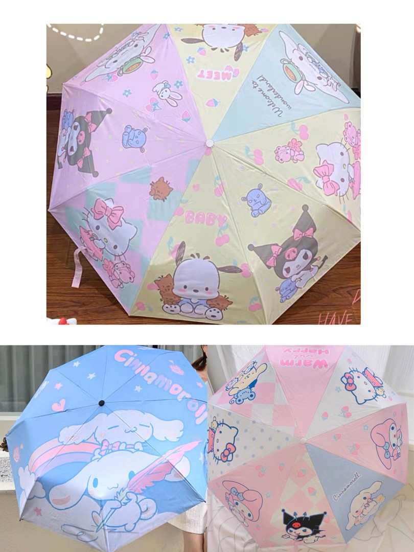 Cinnamonroll Hello kitty kuromi pochaco melody umbrella, Hobbies & Toys ...