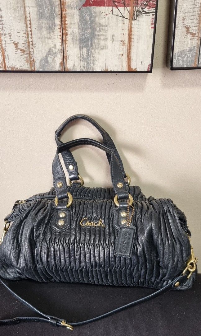 レディース Y2K COACH Ashley Satchel 2way Bag BLACK