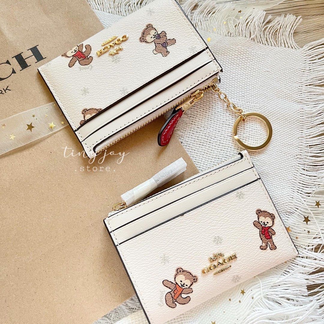 Coach bear card holder clearance