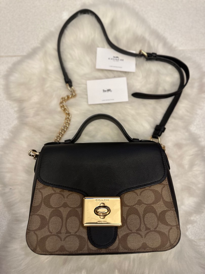 Coach Cassidy Top Handle Crossbody In Signature Canvas on Carousell