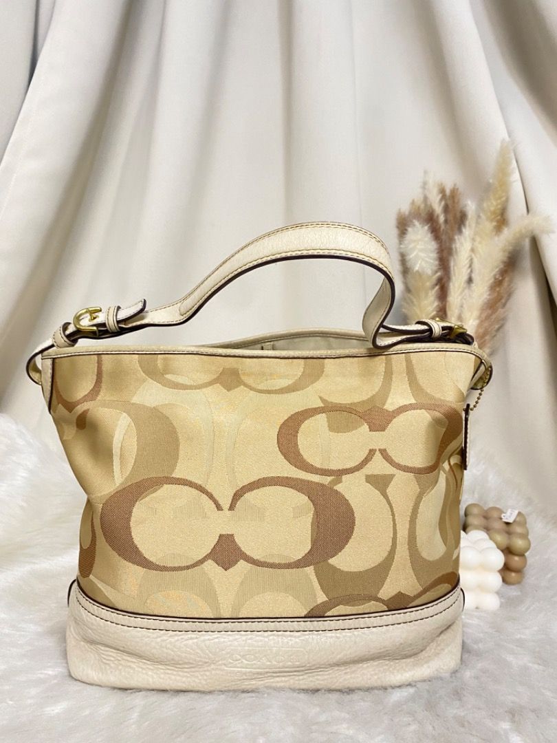 White and best sale tan coach purse