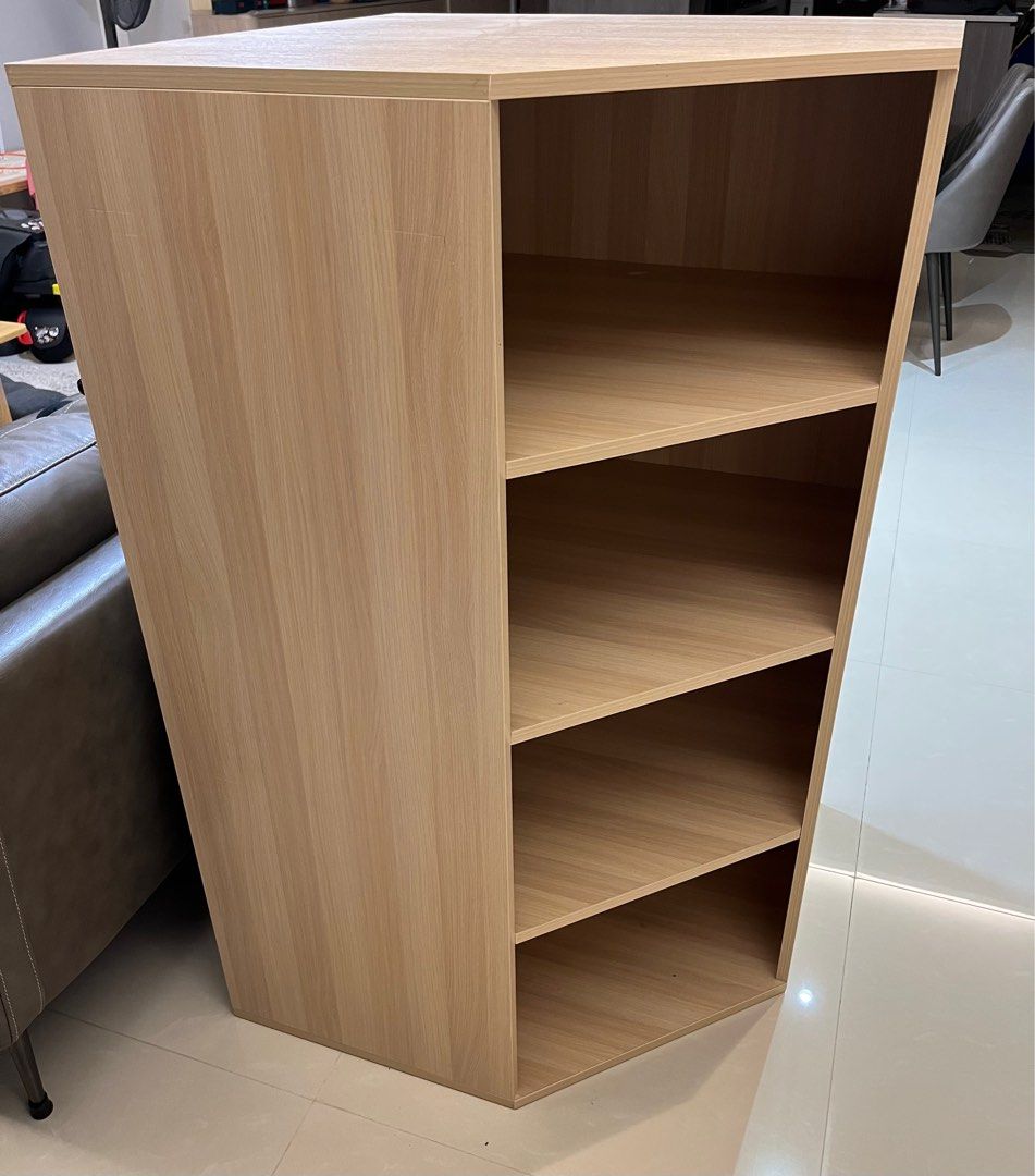 Wood Corner half height shelve storage for toys books