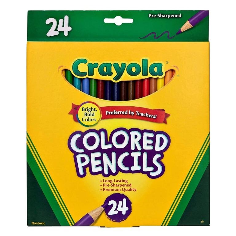 Crayola Colored Pencils 24Ct, Hobbies & Toys, Stationery & Craft, Craft Supplies & Tools on