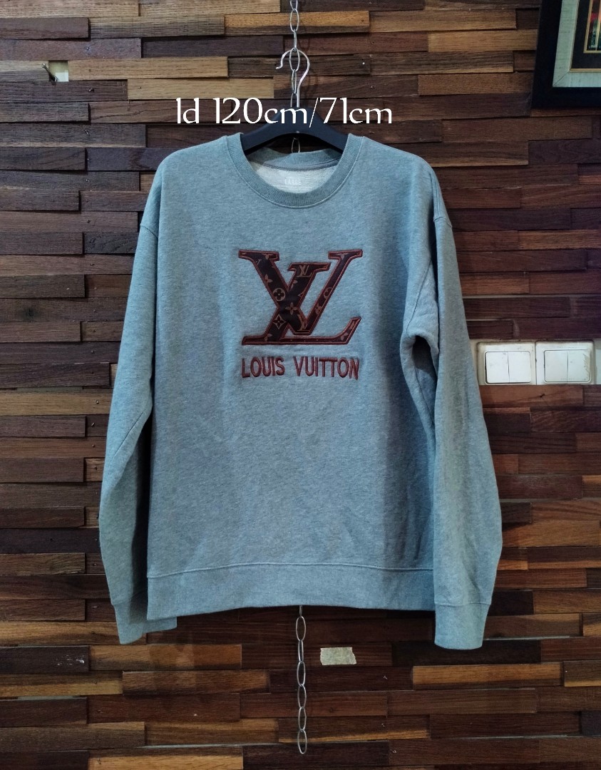 CREWNECK LOUIS VUITTON PEACE AND LOVE JAKET HOODIE SWEATER SWEATSHIRT  SECOND BEKAS ORIGINAL MURAH BERKUALITAS THRIFT, Fesyen Pria, Pakaian ,  Atasan di Carousell