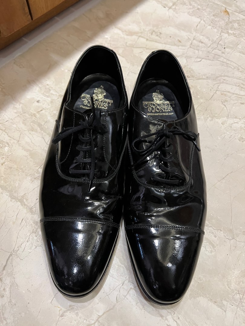 Crockett & Jones patent leather dress shoes, 男裝, 鞋, 西裝鞋 Carousell