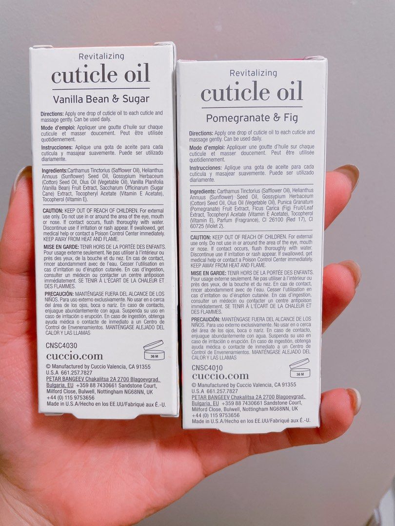 Cuccio 指緣油cuticle oil vanilla fig, 美容＆個人護理, 指甲美容