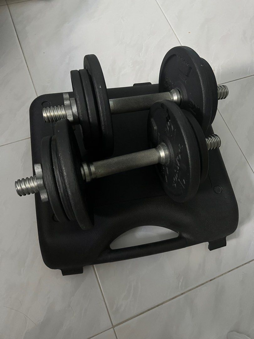 Decathlon 20kg Dumbell Set Sports Equipment Exercise Fitness
