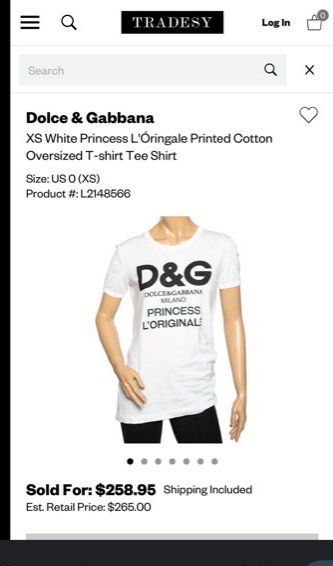 Dolce Gabbana Princess L Oringale Oversize Shirt Luxury Apparel