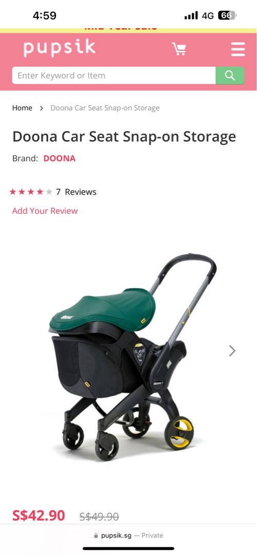 Doona snap on storage review hot sale