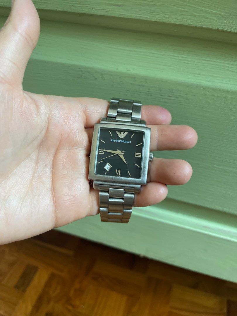 Armani rectangular watches best sale