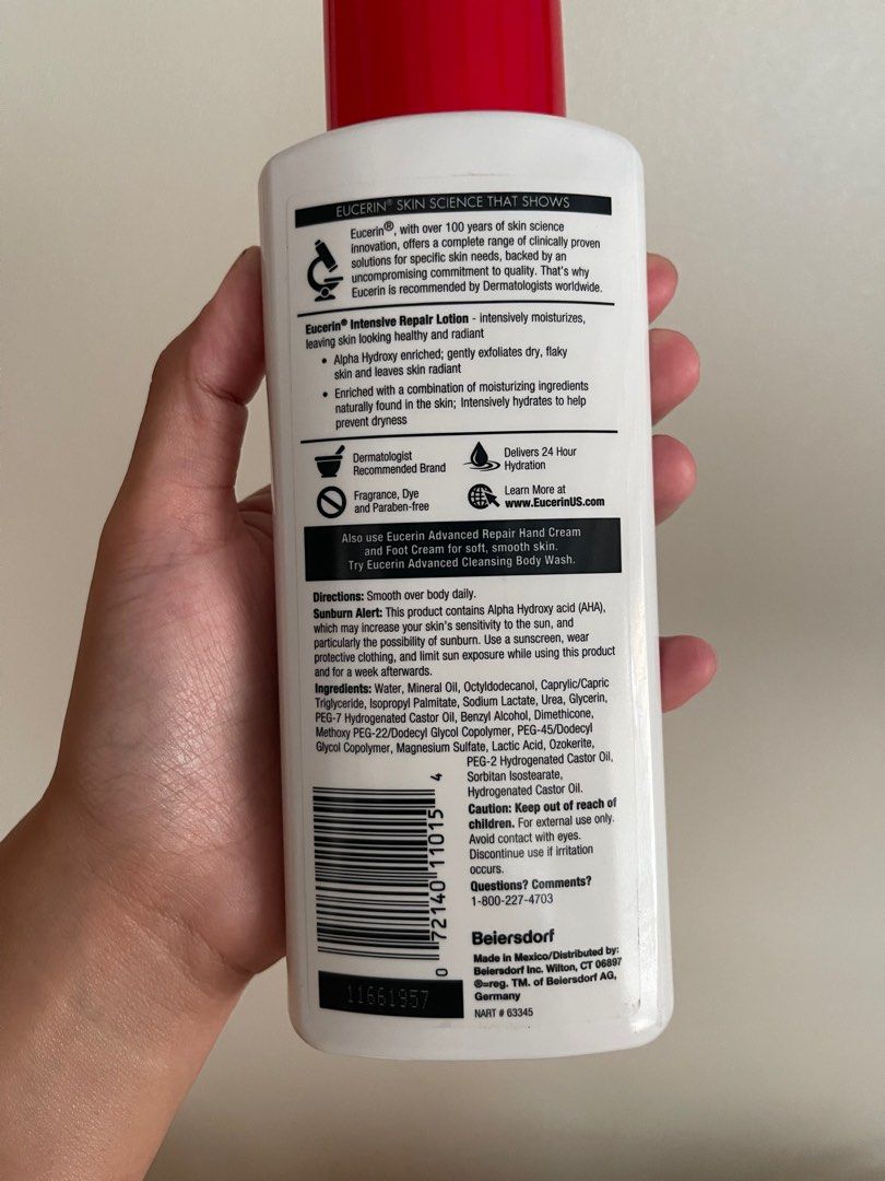 Eucerin Intensive Repair Lotion (250ml) on Carousell