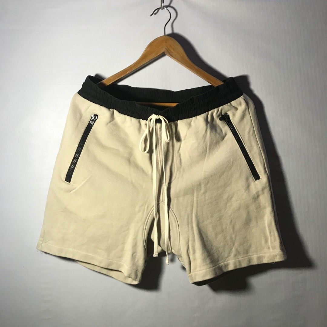 Fear of god fog essentials drawstring sweat shorts silver sage sale