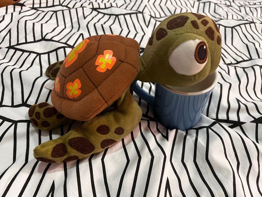 Finding Nemo Squirt turtle (Category: Figurines & Statues) located in Quezon City. Submitted by junkstar2020 (Listing ID 1236270831, Image 2). Description: Original Disneyland toy. Length: 9 inches Shell width: 6 inches. Mug for scale not included..