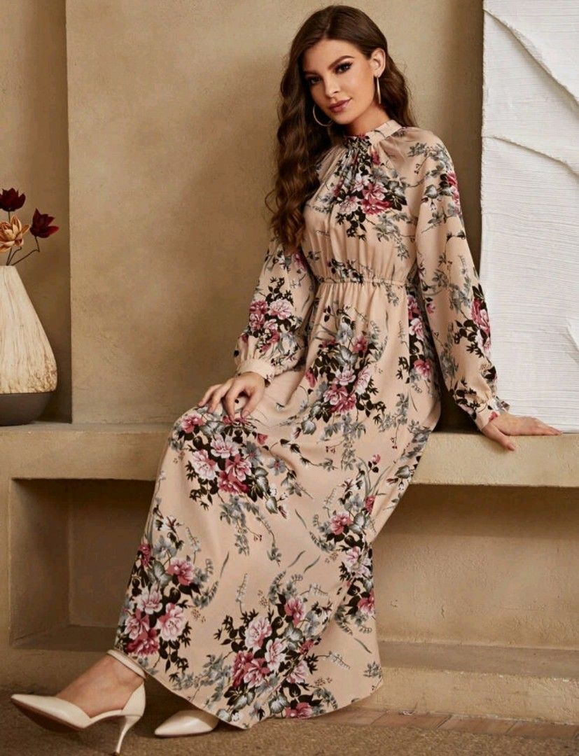 Full sleeve floral shop maxi dress