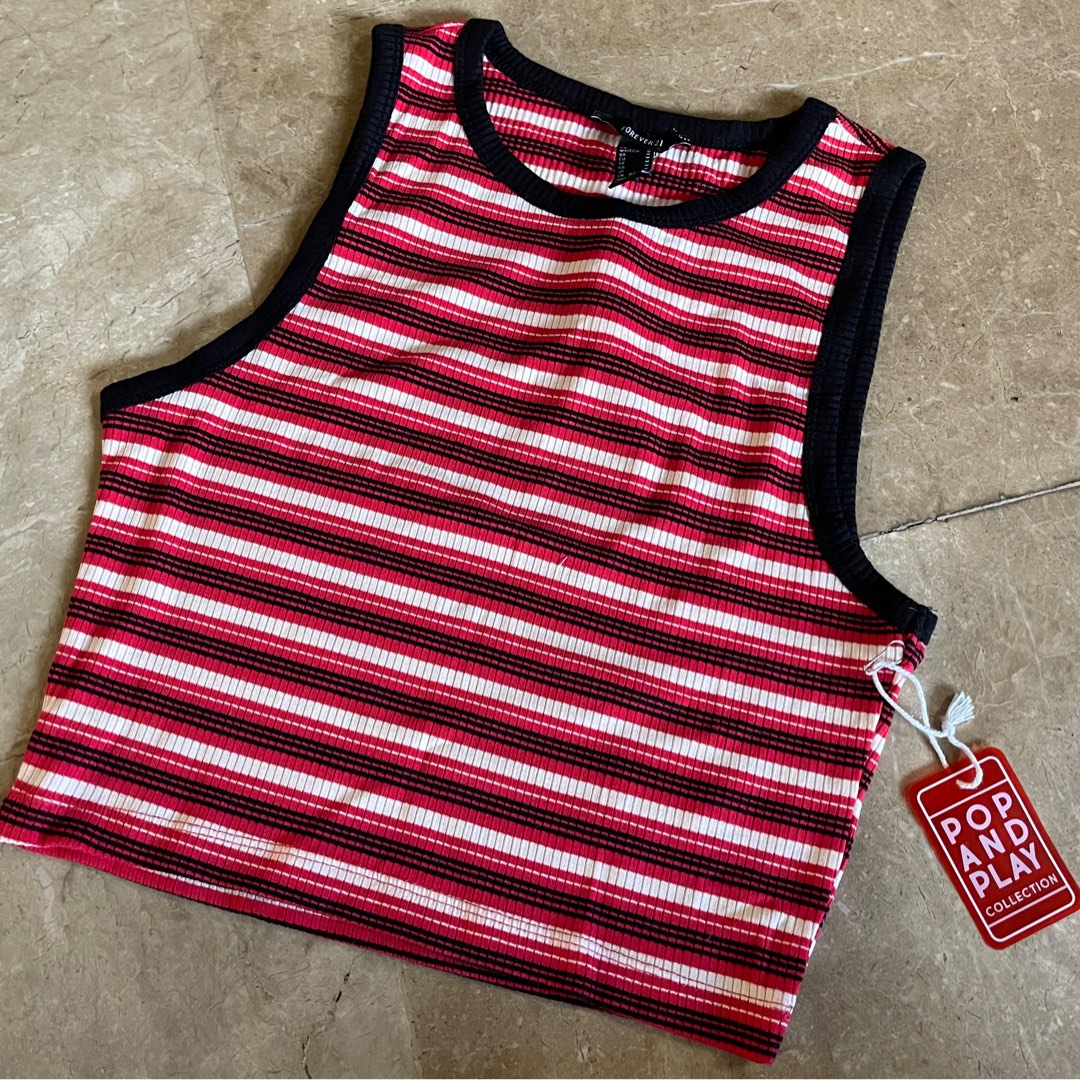 Forever 21 striped tank top on sale